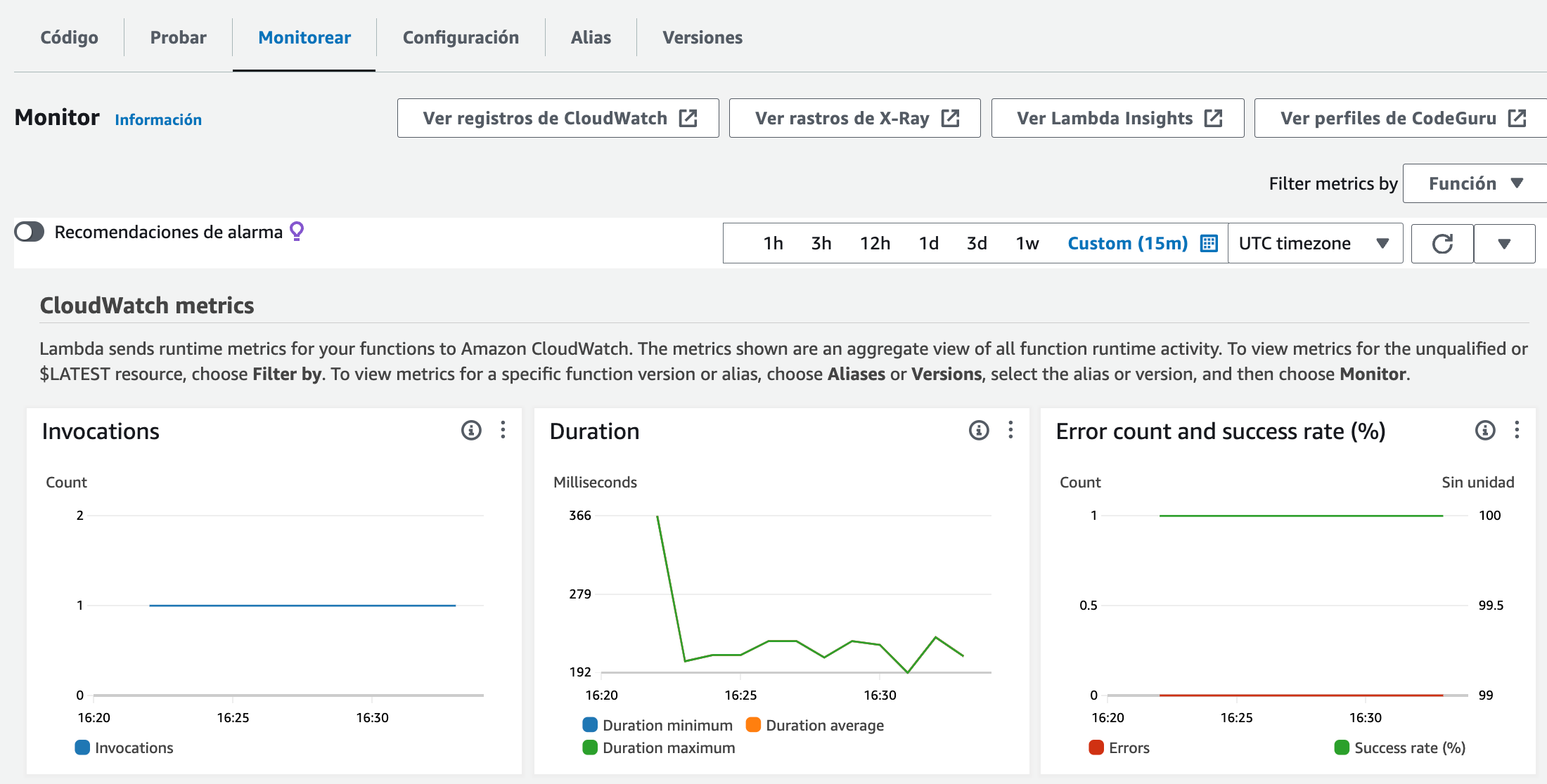 Monitorizando AWS Lambda