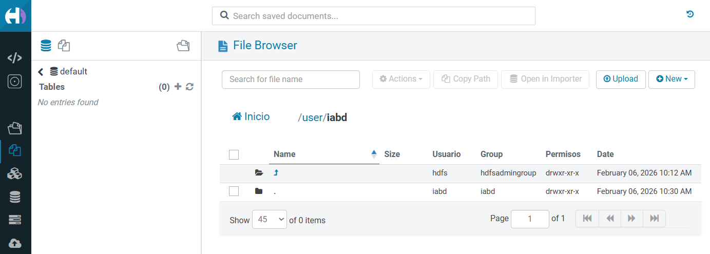 Visualizando HDFS desde Hue