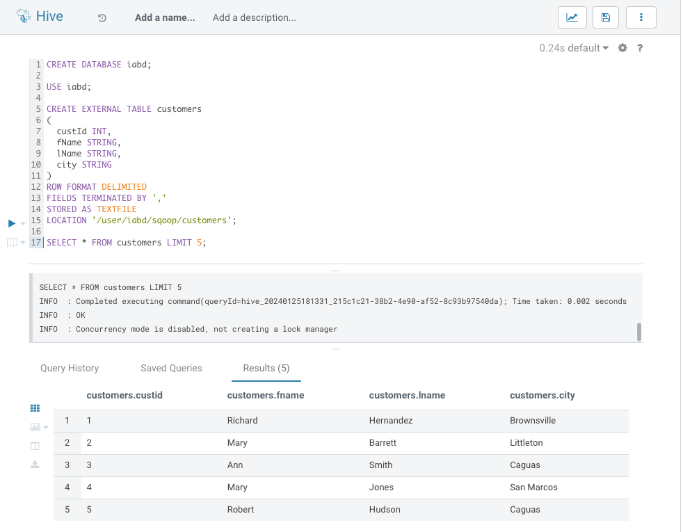 Consultas en Hive desde Hue con EMR