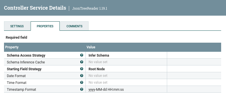 Caso 7 - Configuración del JsonTreeReader en Nifi