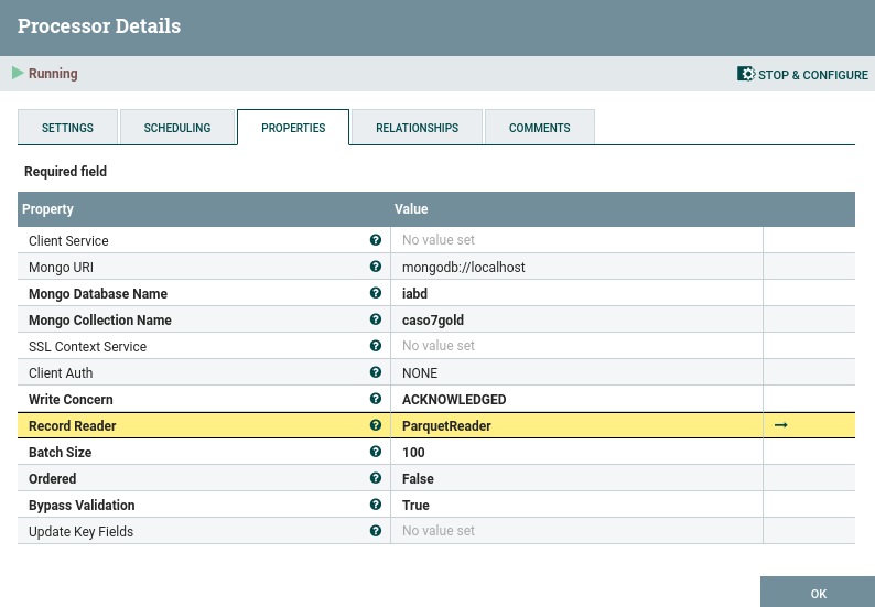 Caso 7 - Persistiendo en MongoDB mediante PutMongoRecord en Nifi