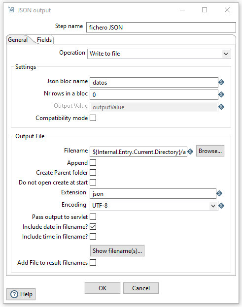 Caso de Uso 3 - Configuración JSON