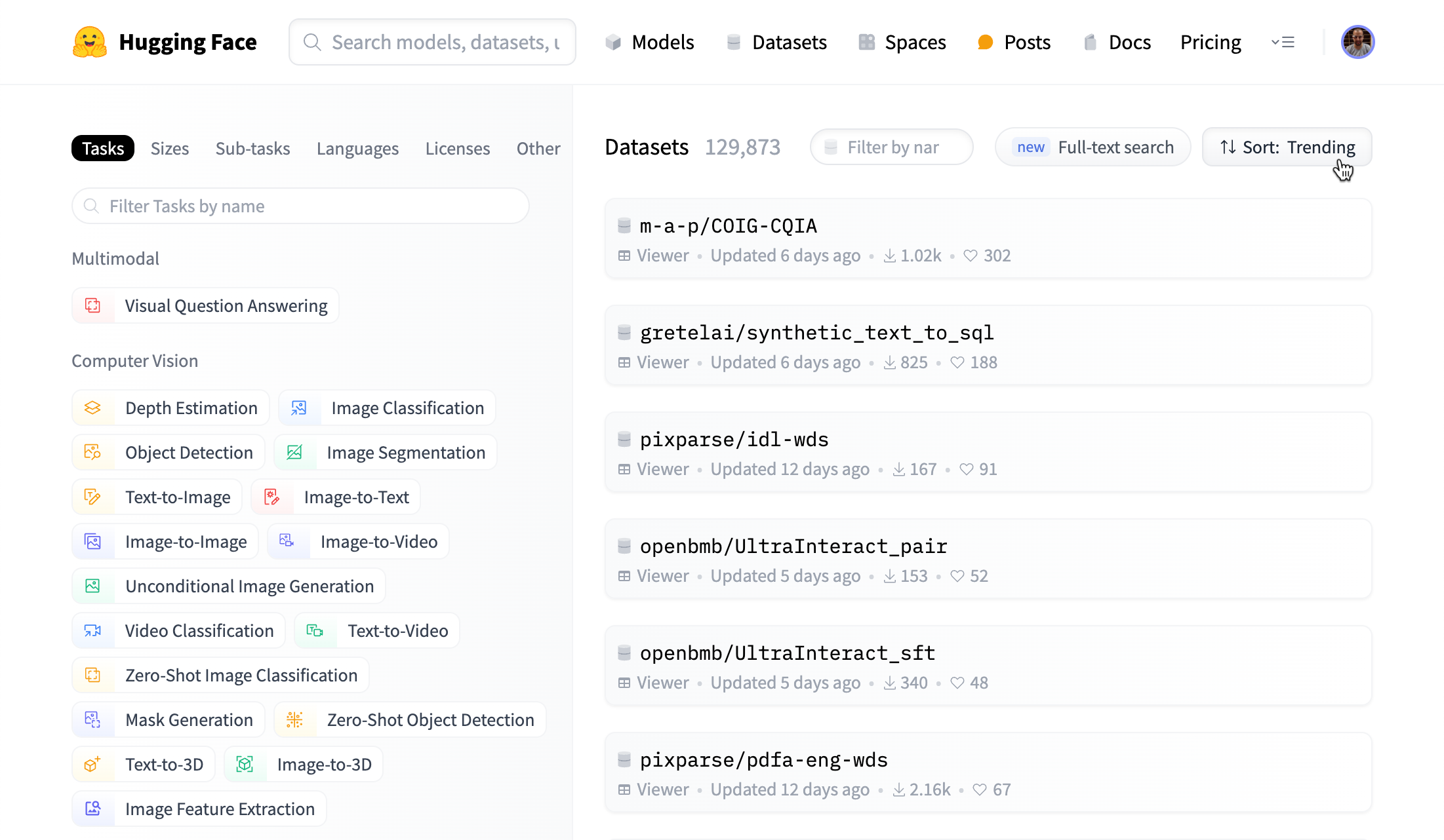 Datasets en Hugging Face