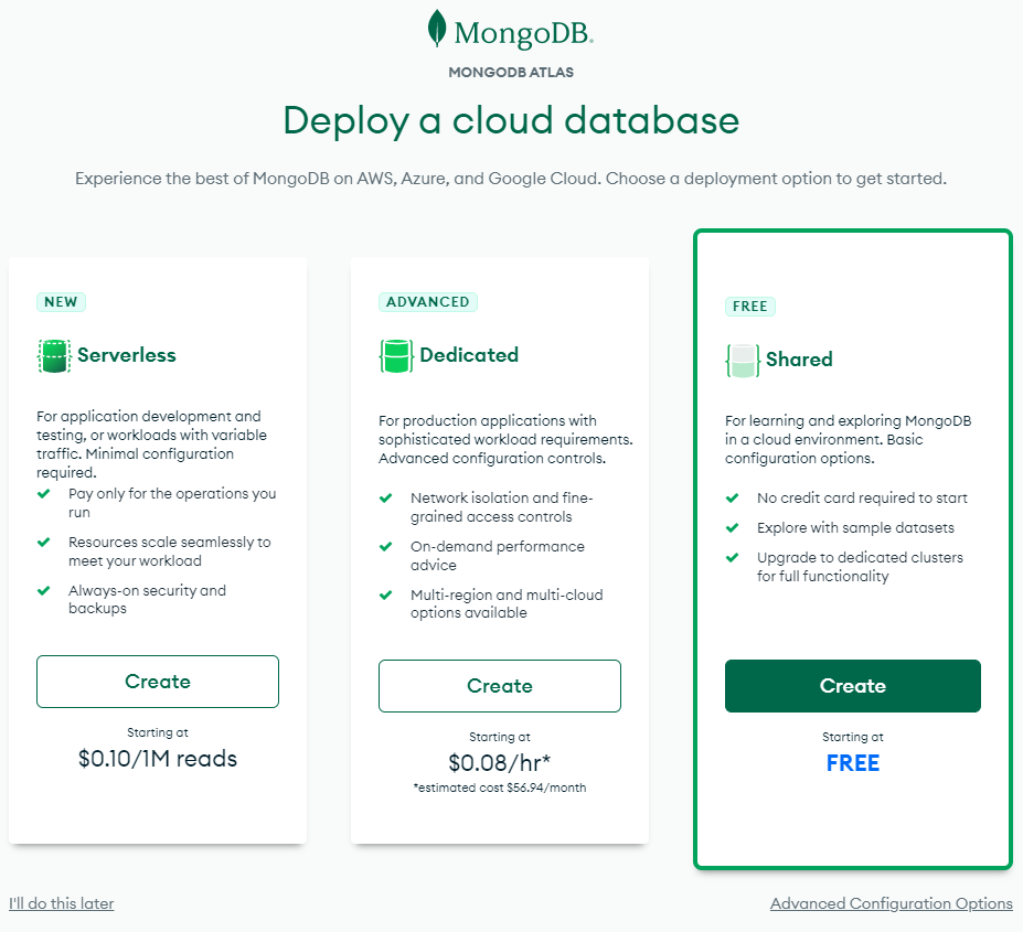 MongoDB - Registro en Mongo Atlas