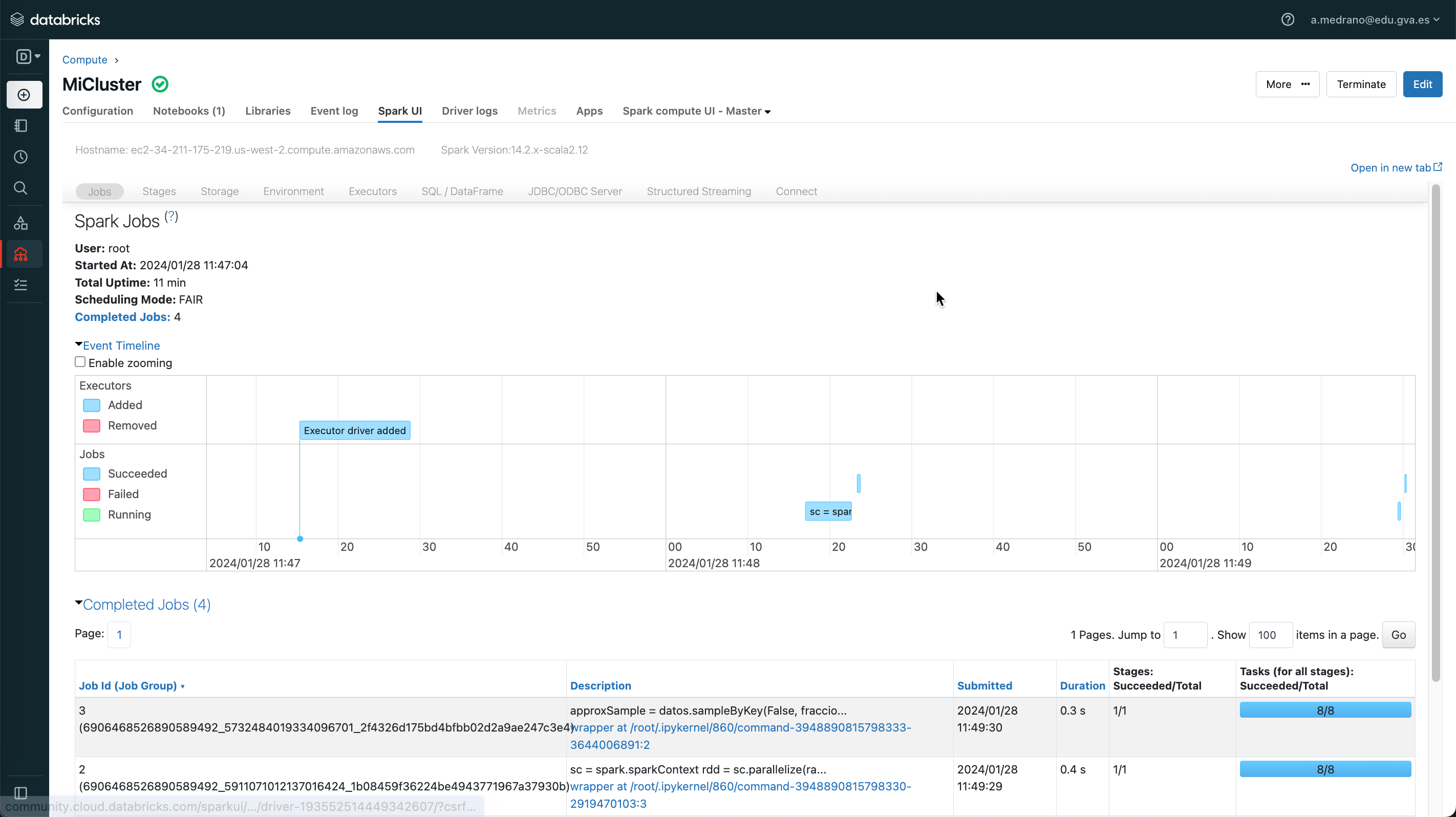 Spark UI en Databricks