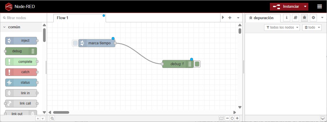 Flujo simple en Node-RED
