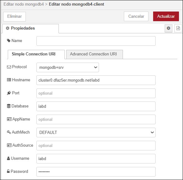 Conexión a MongoDB desde Node-RED